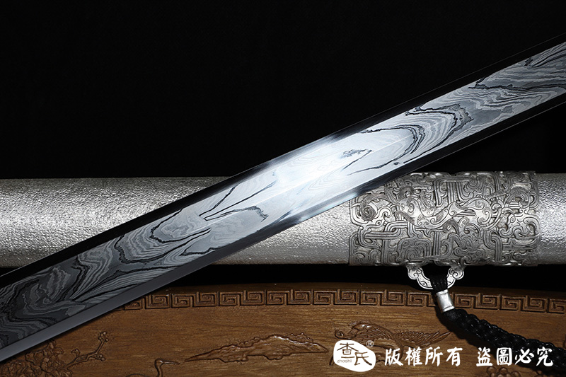 传家之宝陨铁剑-陨铁山水纹-陨铁剑,玄铁剑,陨石宝剑