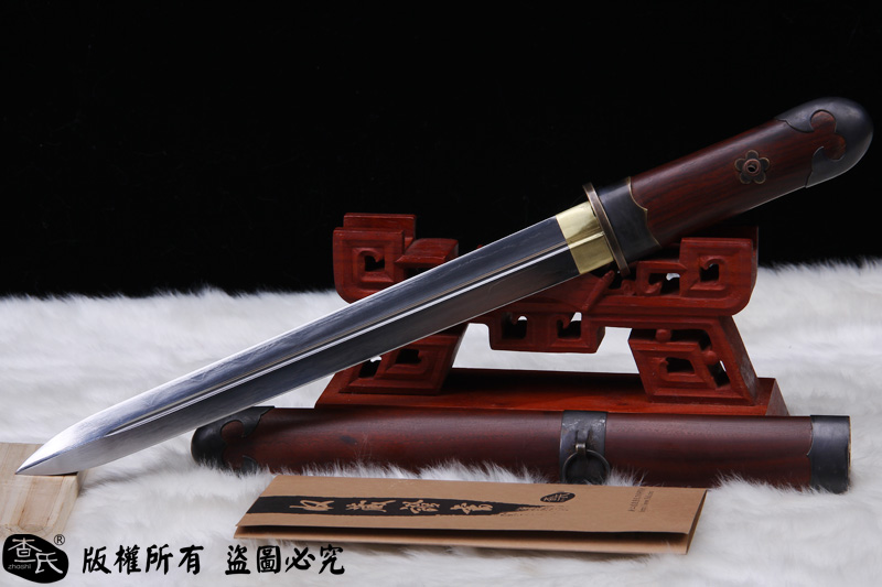 素装精品小唐剑-花纹钢烧刃