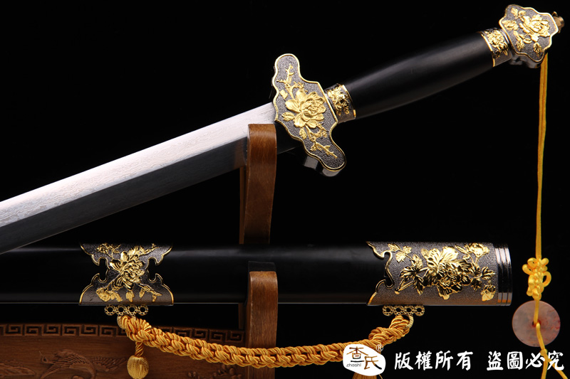 花纹钢牡丹剑