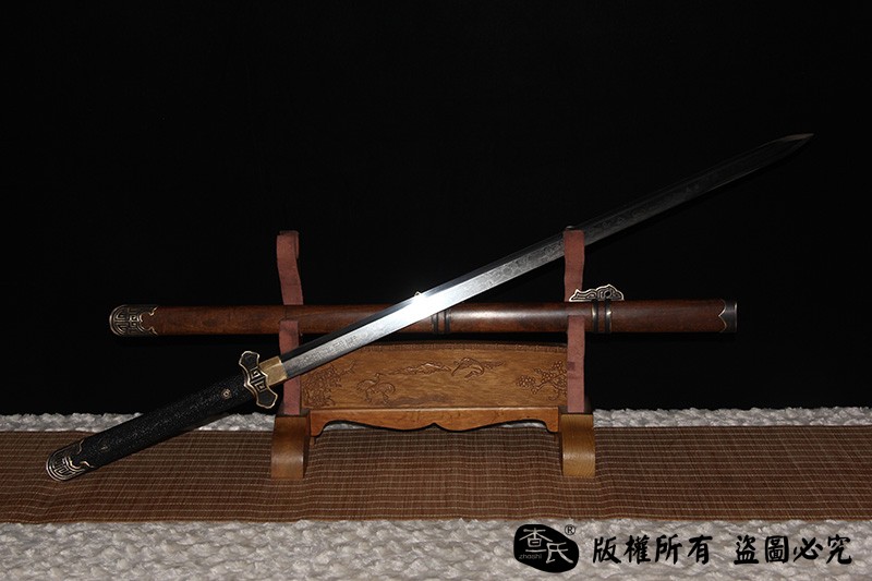 百炼钢鱼皮柄诸刃唐刀